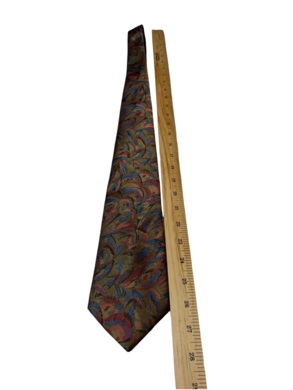 Pierre Balmain Paris Silk Tie Abstract Floral Multicolor Vintage Luxury